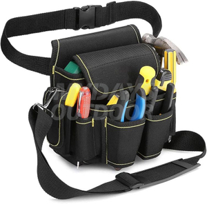 Сверхмощная сумка для инструментов электрика с зажимом для ремня, профессиональная сумка для инструментов с несколькими карманами MDSOT-4